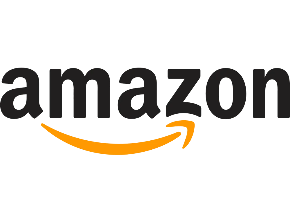 Amazon-Logo mit gebogenem Pfeil unter dem Text